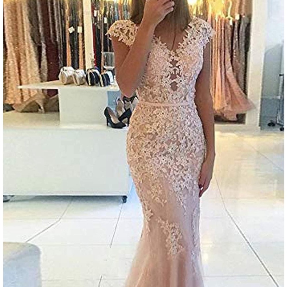 Beautiful lace evening gown